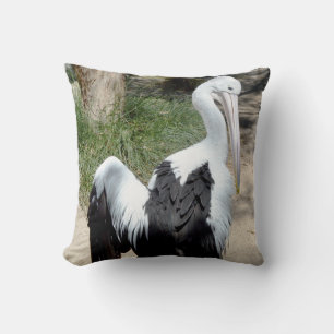 Pélican Temps De Prévenir, Coussin