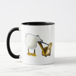Pelican Tries Capybara Funny capybara Tasse