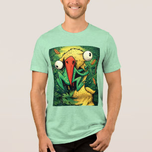 Pelican vs Frosch Sumpf Nie aufgeben Lustiges T-Sh Tri-Blend Shirt