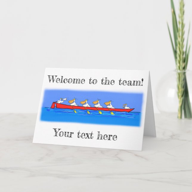 Pélicans en train de ramer la carte de dessin anim (Devant)