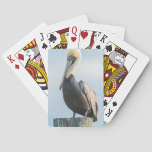Pelikan auf Pylon sitzend Spielkarten