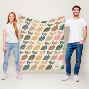 Pelikan-Geschenk-Decke Retro-Vogel-Liebhaber-Wurf Fleecedecke