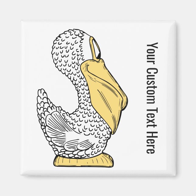 Pelikan-Illustrationsmagnet Magnet (Vorne)