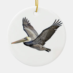 Pelikan klar keramik ornament