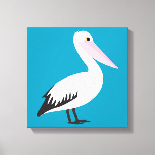 Pelikan Leinwanddruck