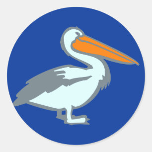Pelikan pelican runder aufkleber