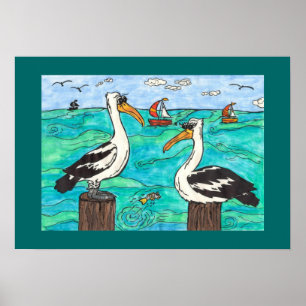 Pelikan Print Poster