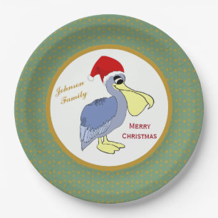 Pelikan-Sankt-Weihnachten Pappteller