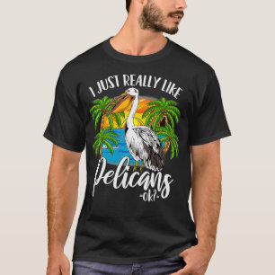 Pelikan Tropische Vögel T-Shirt