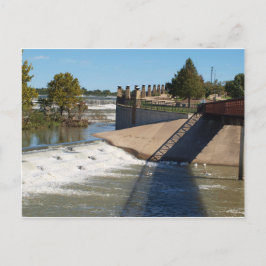 Pelikane fischen im White Rock Lake Dam & Spillway Postkarte
