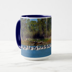 Pelikane Fischerei Murray Australia Tasse
