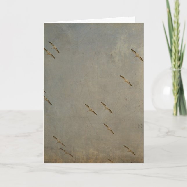 Pelikane im Flug Karte (Vorderseite)