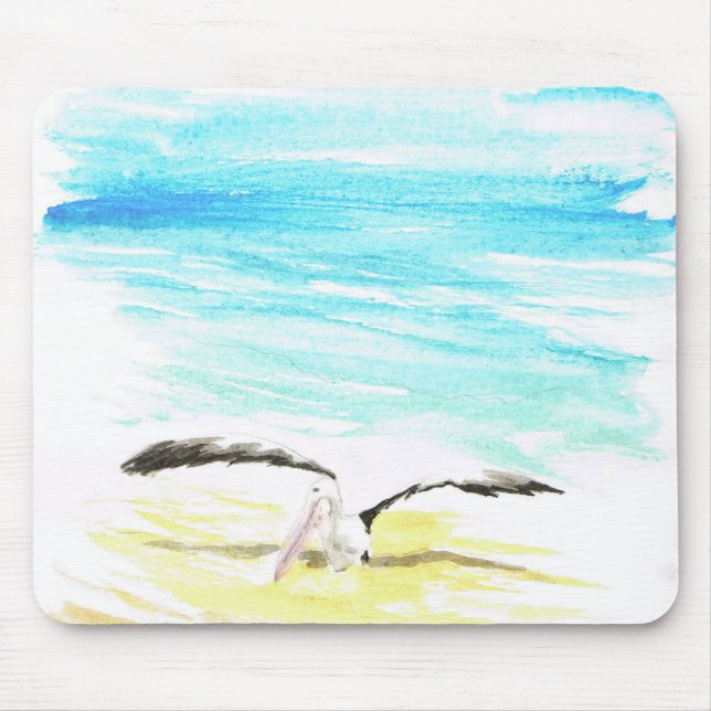 Pelikane Stretching-Flügel Mousepad (Vorne)