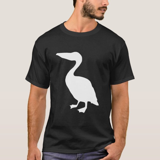 Pelikanische Silhouette T-Shirt (Vorderseite)