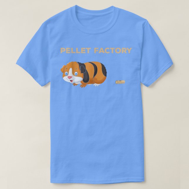 Pellet Factory, Funny Guinea Schweine Schweinehälf T-Shirt (Design vorne)