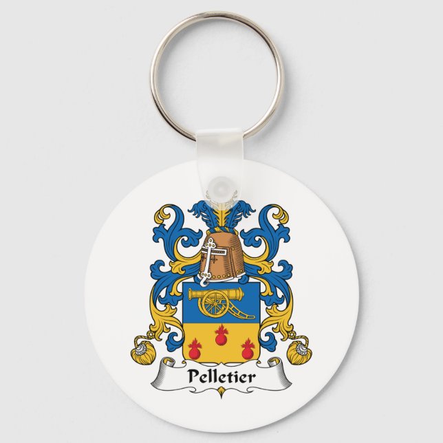 Pelletier-Familienwappen Schlüsselanhänger (Vorderseite)