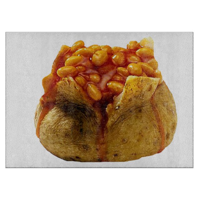 "Pellkartoffel und Bohnen" entwerfen Schneidebrett (Vorderseite)