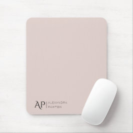 Pellrosa-Monogramm-Elegant Mousepad