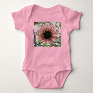 Pellrosa Sonnenblume Baby Strampler