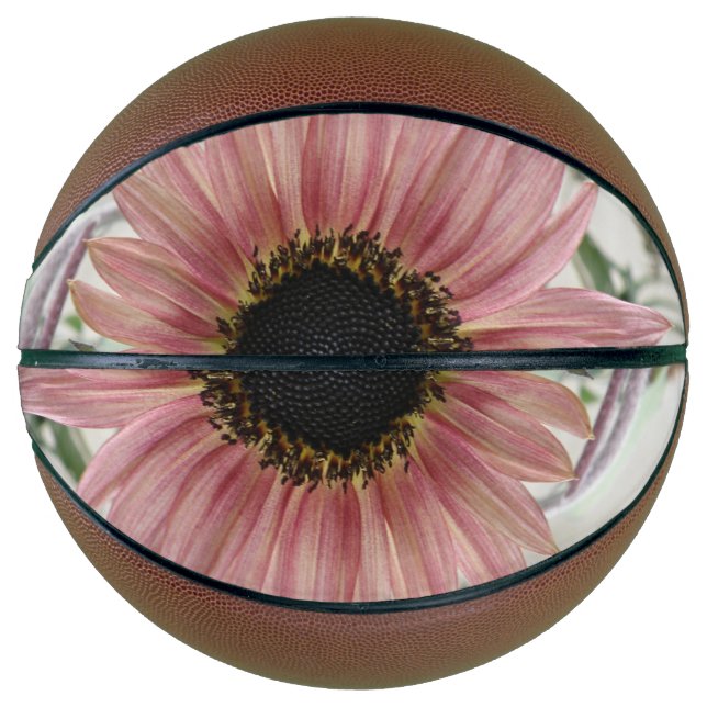 Pellrosa Sonnenblume Basketball (Vorderseite)