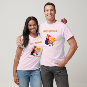 Pellrosa Weihnachtswünsche bedrucktes T-Shirt-Supe T-Shirt