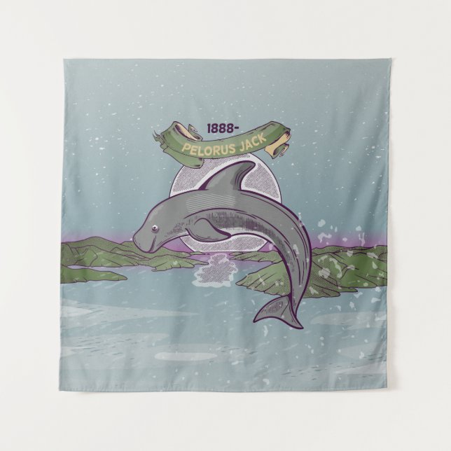 Pelorus Jack Neuseeland Dolphin Wandteppich (Vorderseite)