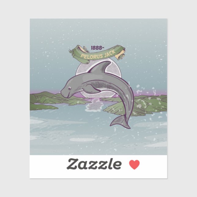 Pelorus Jack Risso-Dolphin Aufkleber (Blatt)