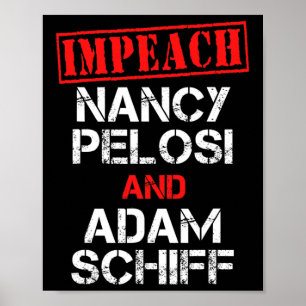 Pelosi anklagen Schiff anklagen Anti-Demo Poster