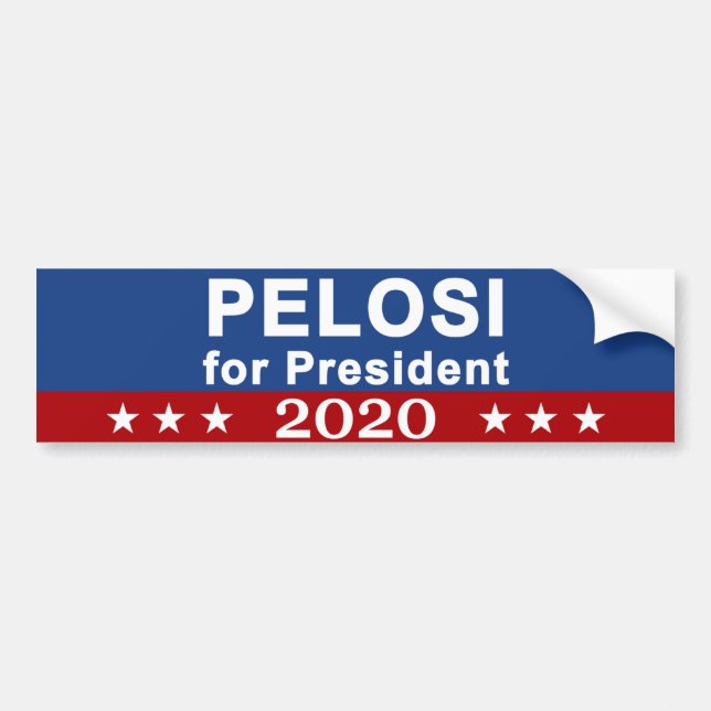 Pelosi für Präsidenten 2020 Autoaufkleber (Vorne)