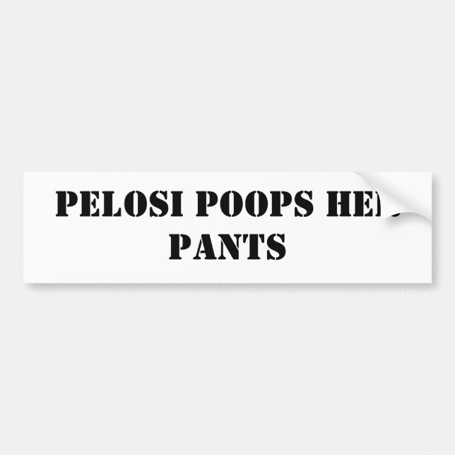 Pelosi kackt ihre Hosen Autoaufkleber (Vorne)
