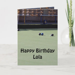 Pelouse Bowls, Lola, Ajoutez Votre Carte D'Anniver