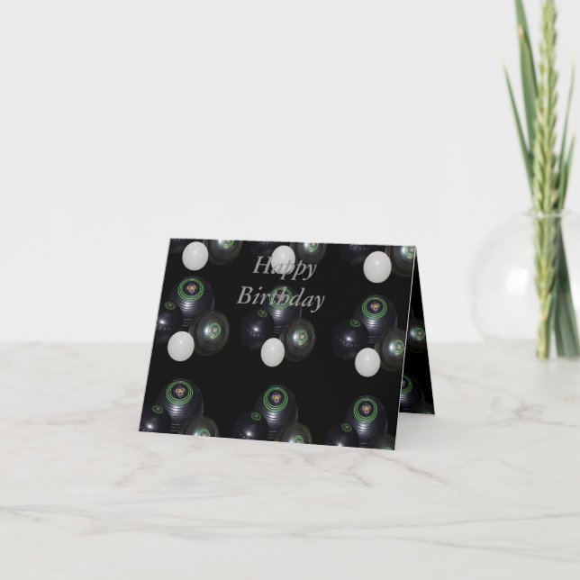 Pelouse Bowls, Petite Carte D'Anniversaire Heureus (Devant)
