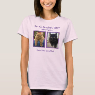 Pelz Baby Muttertag Personalisieren Foto Vorlage T-Shirt