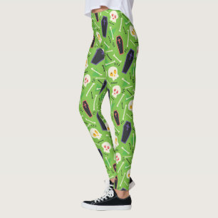 Pelzen und Särge Halloween Leggings