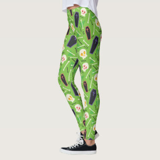Pelzen und Särge Halloween Leggings