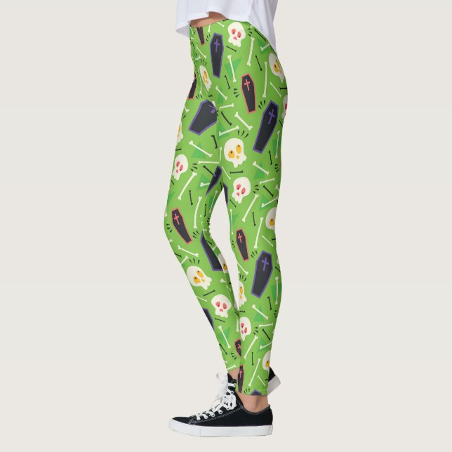 Pelzen und Särge Halloween Leggings (Links)