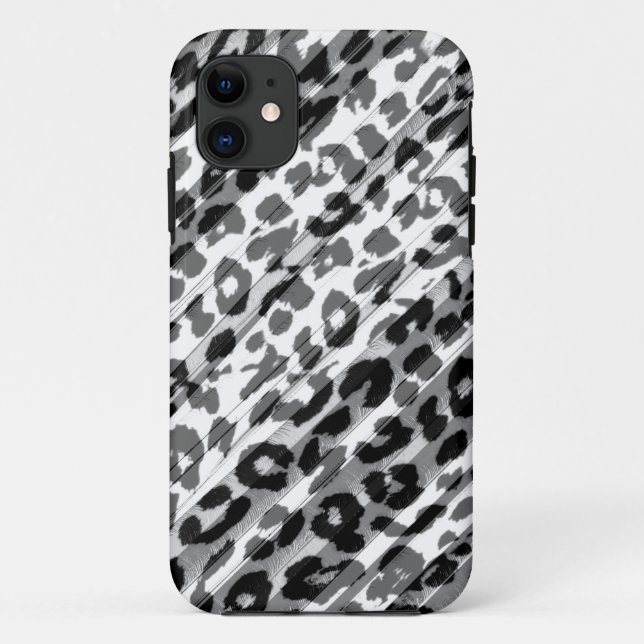 Pelzfelle aus Leopardengrauleder Case-Mate iPhone Hülle (Rückseite)