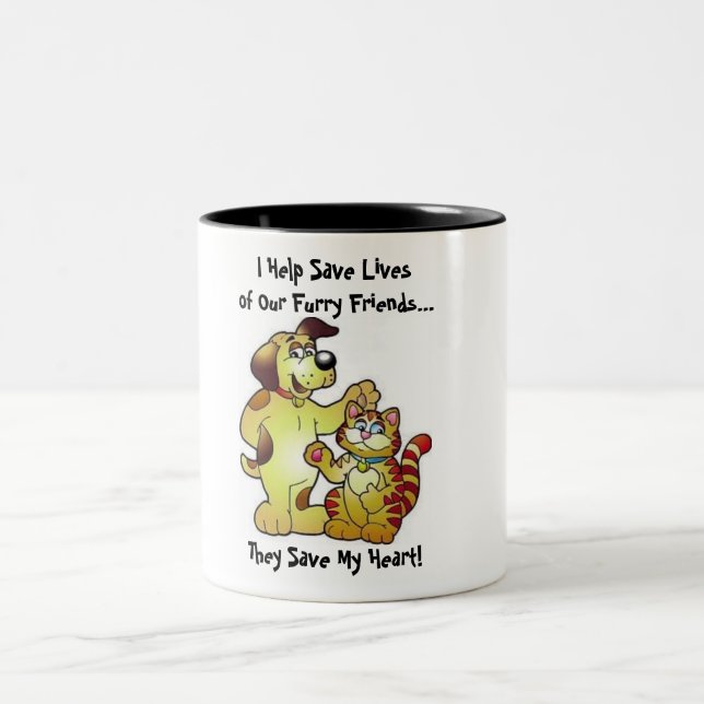 Pelzfreund-Tasse Zweifarbige Tasse (Mittel)