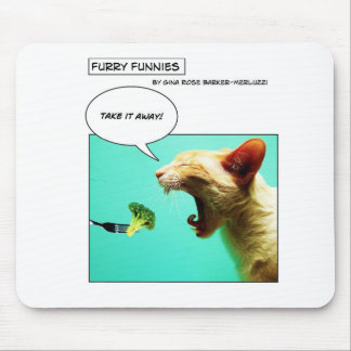 PelzFunnies ~ Katze und Brokkoli Mousepad