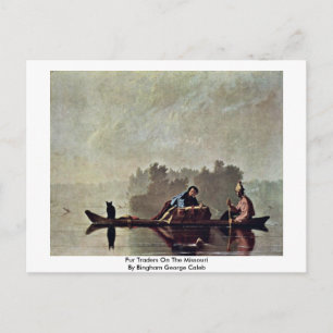 Pelzhändler auf dem Missouri Postkarte