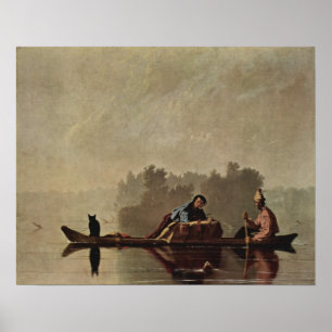 Pelzhändler, die den Missouri verlassen Poster