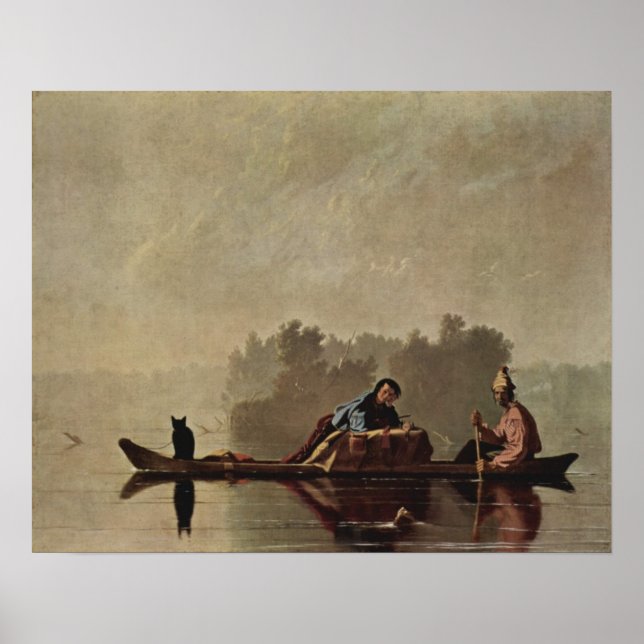 Pelzhändler, die den Missouri verlassen Poster (Vorne)