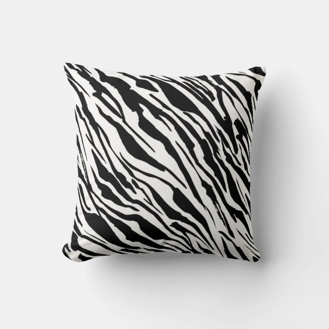 Pelztiere Zebrahautdruck Kissen (Vorderseite)