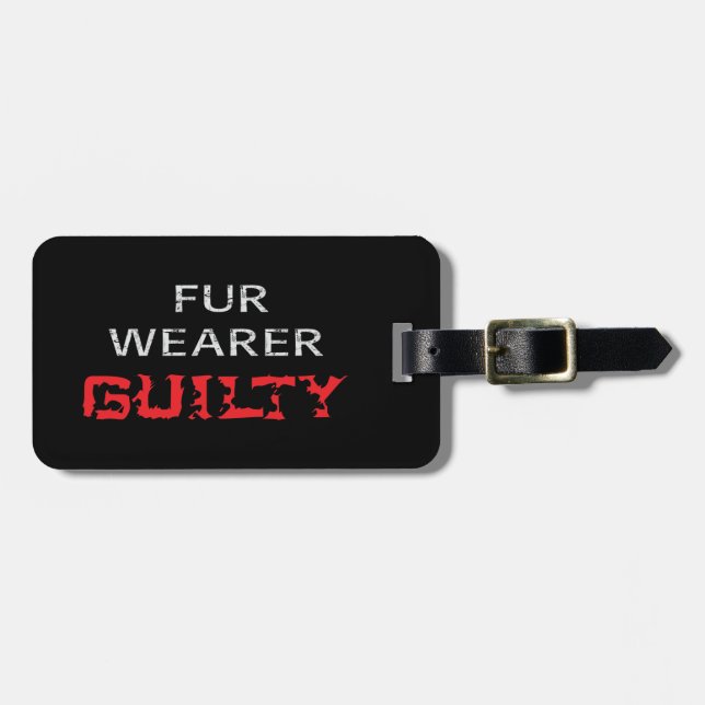 Pelzträger schuldig gepäckanhänger (Vorderseite horizontal)