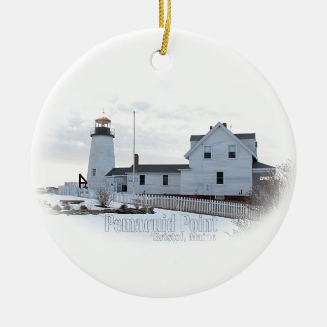 Pemaquid Lighthouse Keramik Ornament (Vorne)