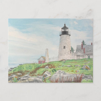 Pemaquid Point Aquarell Postkarte