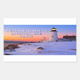 Pemaquid Point Leuchtturm, Maine Rechteckiger Aufkleber