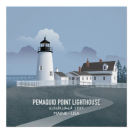 Pemaquid Point Leuchtturm Poster
