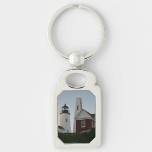 Pemaquid Point Leuchtturm und Glockenhaus Schlüsselanhänger