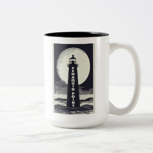 Pemaquid Point Light Mond Zweifarbige Tasse